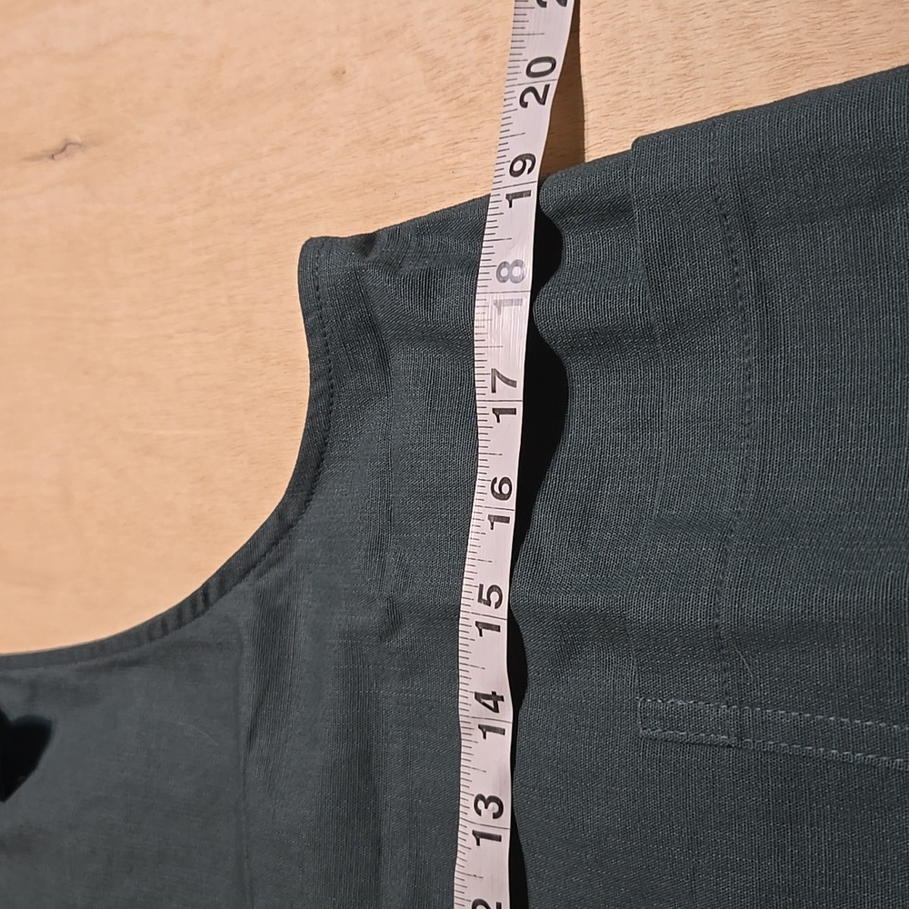 Z114 NWT Zenana Ash Jade Woven Adjustable Knot Strap Romper Pockets Sm Md Lg - Picture 3 of 8